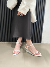 LBSFY  -  Silver Black White Women Sandals Open Toe Summer Dress Shoes Ankle Strap Party Pumps Wedge High Heels Slides Mules Shoes 35-40